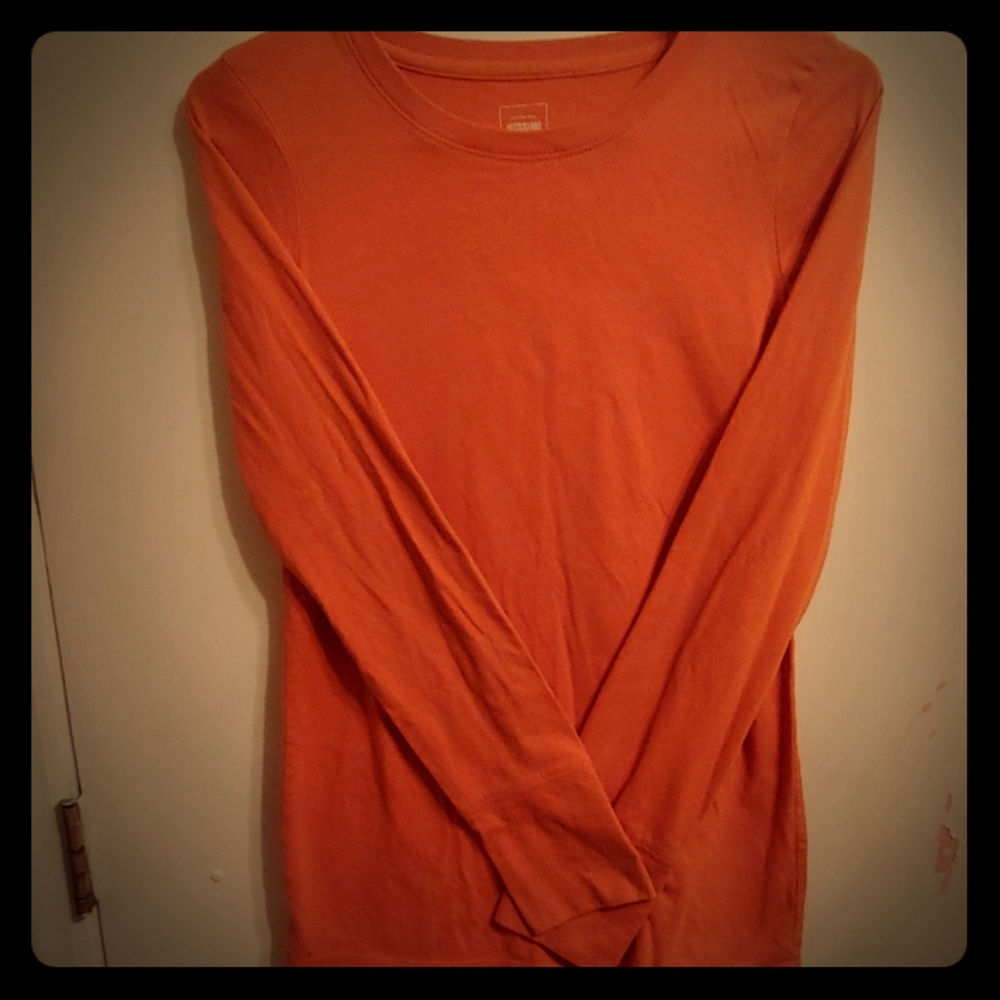Long Sleeve Orange Mossimo T-Shirt